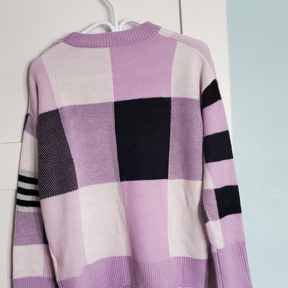 NWOT Drop Shoulder Plaid Sweater - Picture 3 of 5
